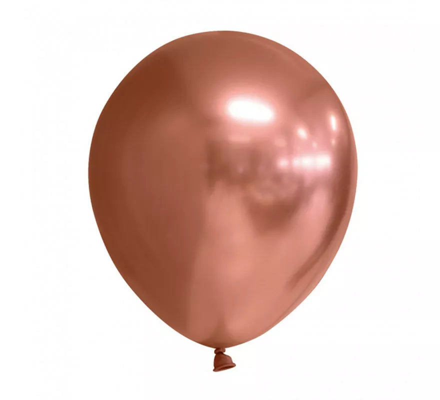 Translation missing: en.Pack de 10 Globos Cromados Redondo Color Cobre de 30 cm