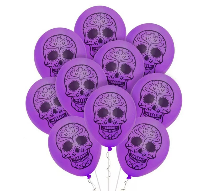 Translation missing: en.Pack de 10 Globos Día de los Muertos de 30 cm