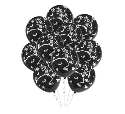 Pack de 10 Globos Esqueleto de 30 cm