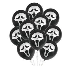 Pack of 10 Scream Ghost Balloons of 30 cm