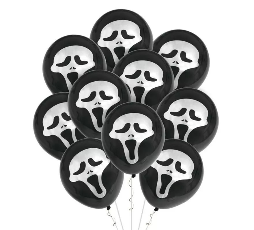Translation missing: en.Pack de 10 Globos Fantasma Scream de 30 cm