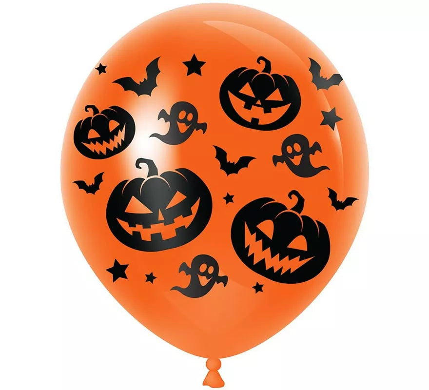 Translation missing: en.Pack de 10 Globos Gato y Calabaza de 30 cm