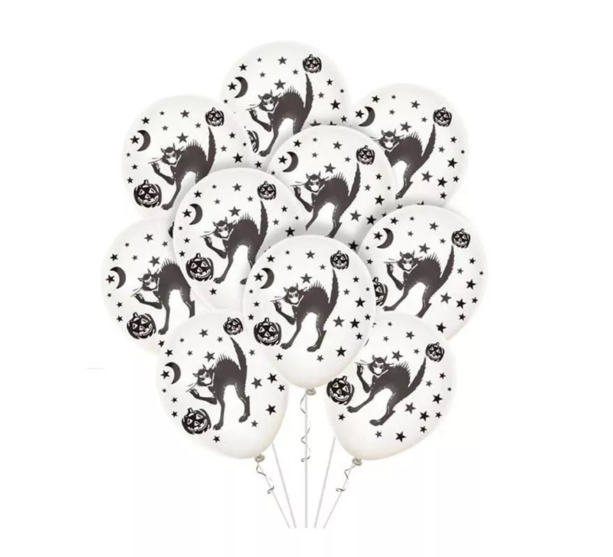 Translation missing: en.Pack de 10 Globos Gatos negros de 30 cm