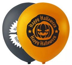 Pack of 10 assorted Happy Halloween balloons of 25 cm