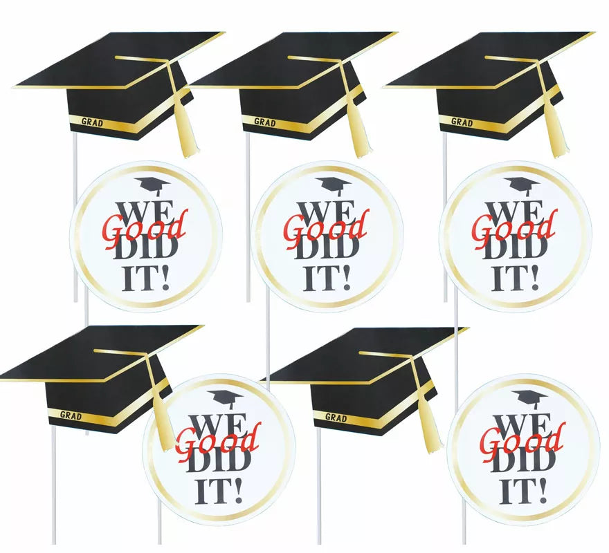 Pack de 10 Photocall Graduado con birretes surtidos