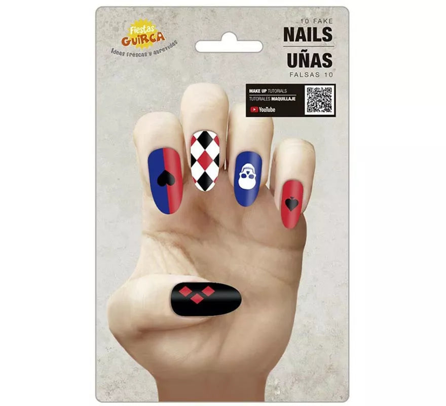 Pack de 10 Uñas Bufona Peligrosa con pegamento