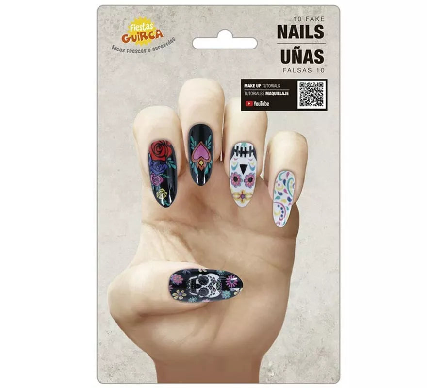 Translation missing: en.Pack de 10 Uñas Catrina con pegamento