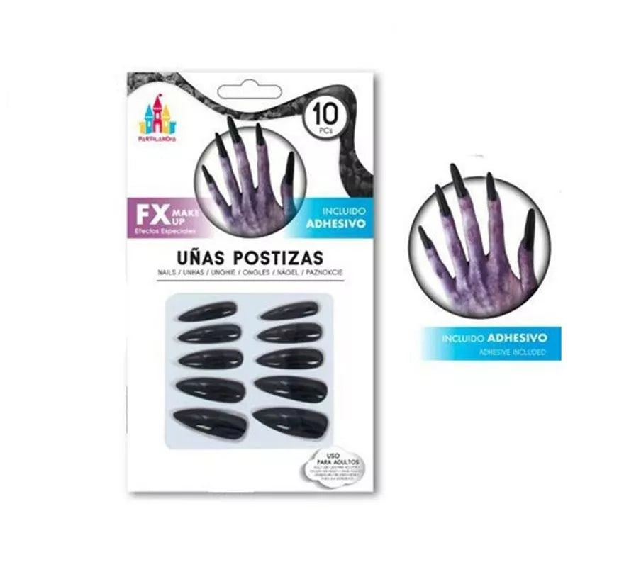 Translation missing: it.Pack de 10 Uñas de Bruja, Vampira o Diablesa en colores surtidos