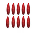 Pack de 10 Uñas de Demonio rojas con purpurina
