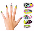 Pack de 10 Uñas de los años 80 con glue adulto