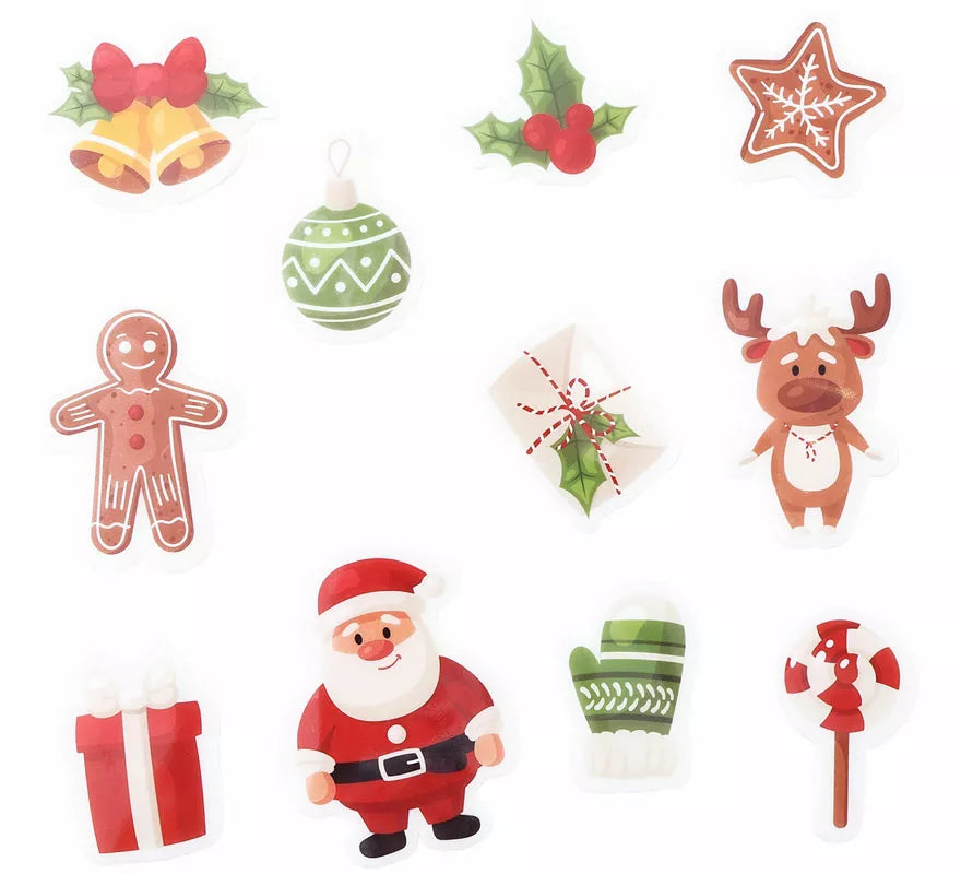 Translation missing: en.Pack de 11 Pegatinas Gel Figuritas Navideñas de 20x25 cm