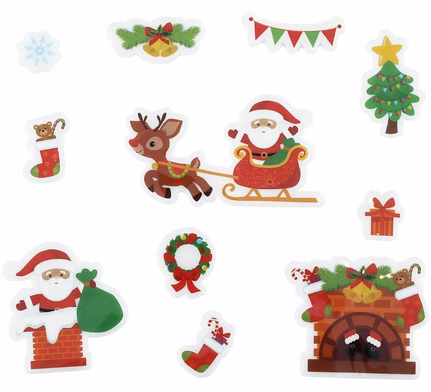 Translation missing: en.Pack de 11 Pegatinas Gel Figuritas Papá Noel de 20x25 cm