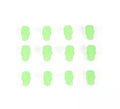 Pack de 12 Calaveras Luminiscentes decorativos