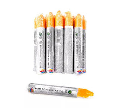 Pack of 12 fluorescent orange wax crayons