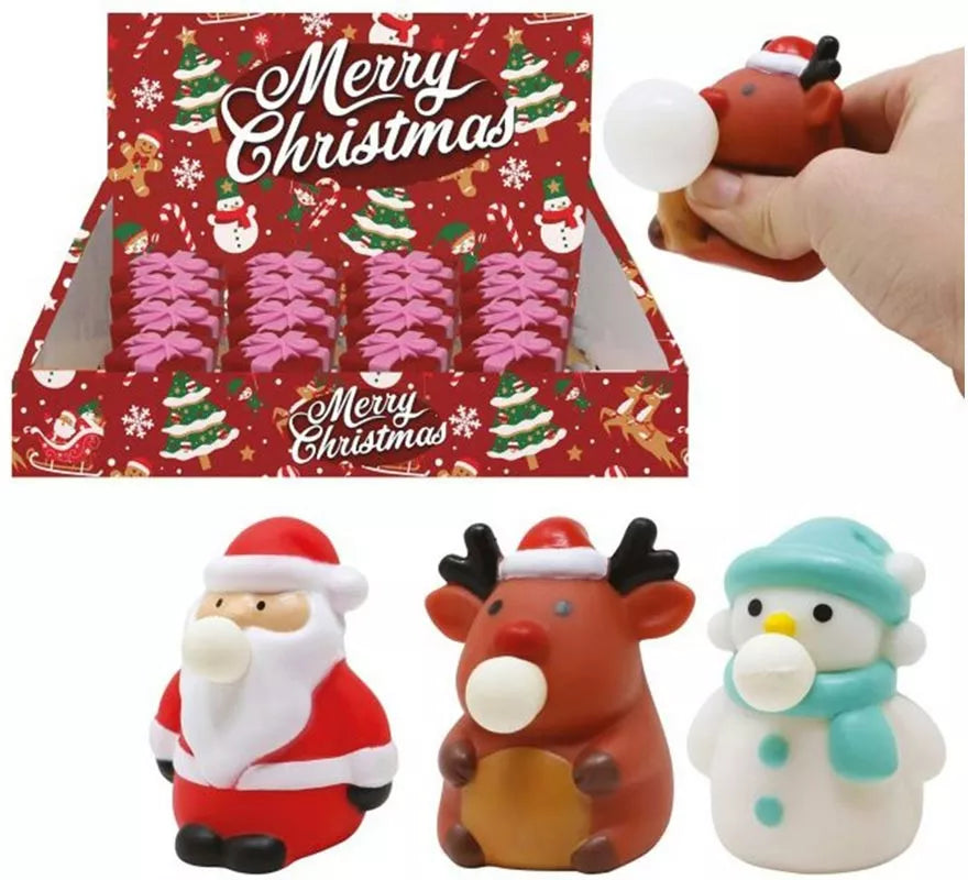 Pack de 12 Figuras Navideñas con globo interior de 7 cm