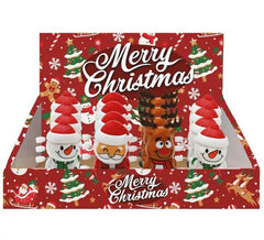 Pack of 12 walking Christmas dolls in assorted models of 6.5 cm