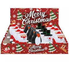 Pack of 12 walking Christmas dolls in assorted 8 cm models