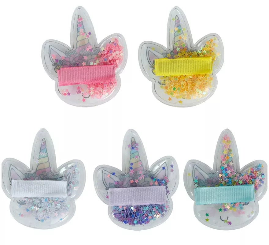 Translation missing: de.Pack de 12 Pinzas Unicornio de 5 cm en colores surtidos