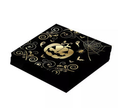 Pack of 12 Gold Pumpkin Napkins of 33X33 cm