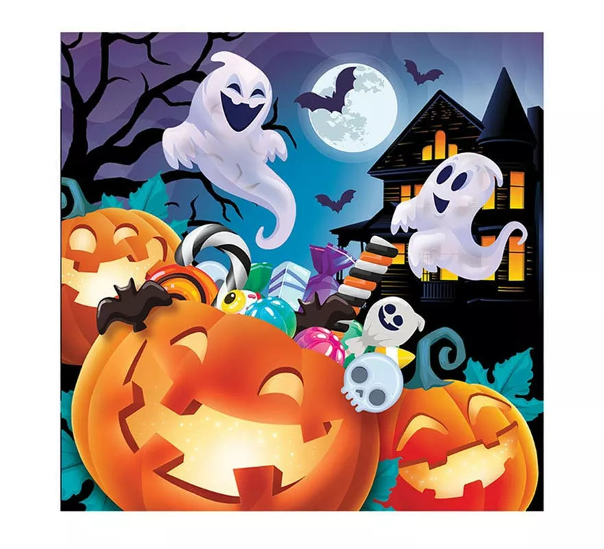 Pack de 12 Servilletas Calabazas de 33x33 cm