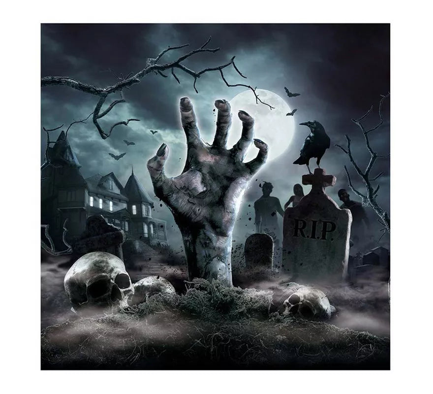 Translation missing: en.Pack de 12 Servilletas Cementerio de 33X33 cm