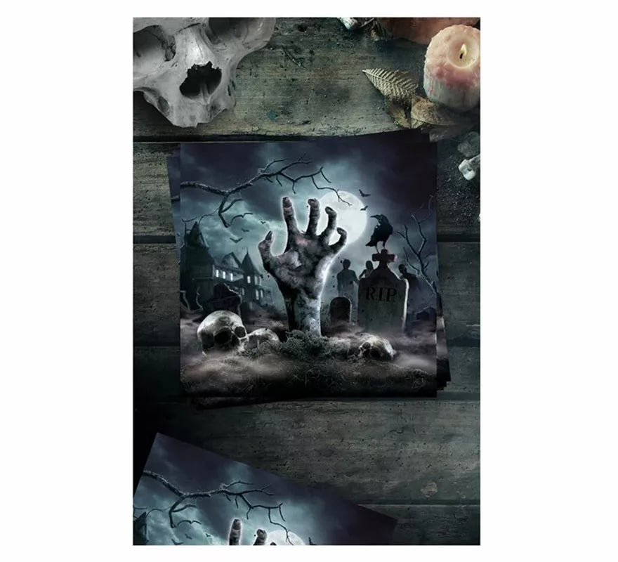 Pack de 12 Servilletas Cementerio de 33X33 cm