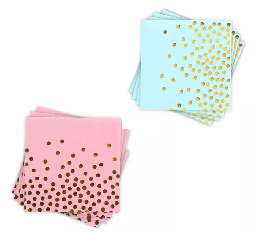 Translation missing: en.Pack de 12 Servilletas con lunares dorados en varios colores
