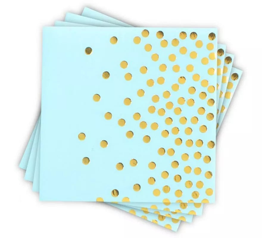 Translation missing: en.Pack de 12 Servilletas con lunares dorados en varios colores