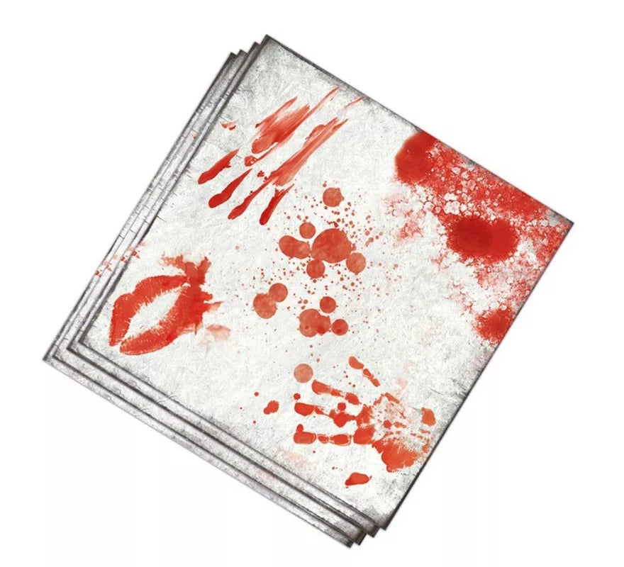 Translation missing: en.Pack de 12 Servilletas con Sangre 33x33 cm