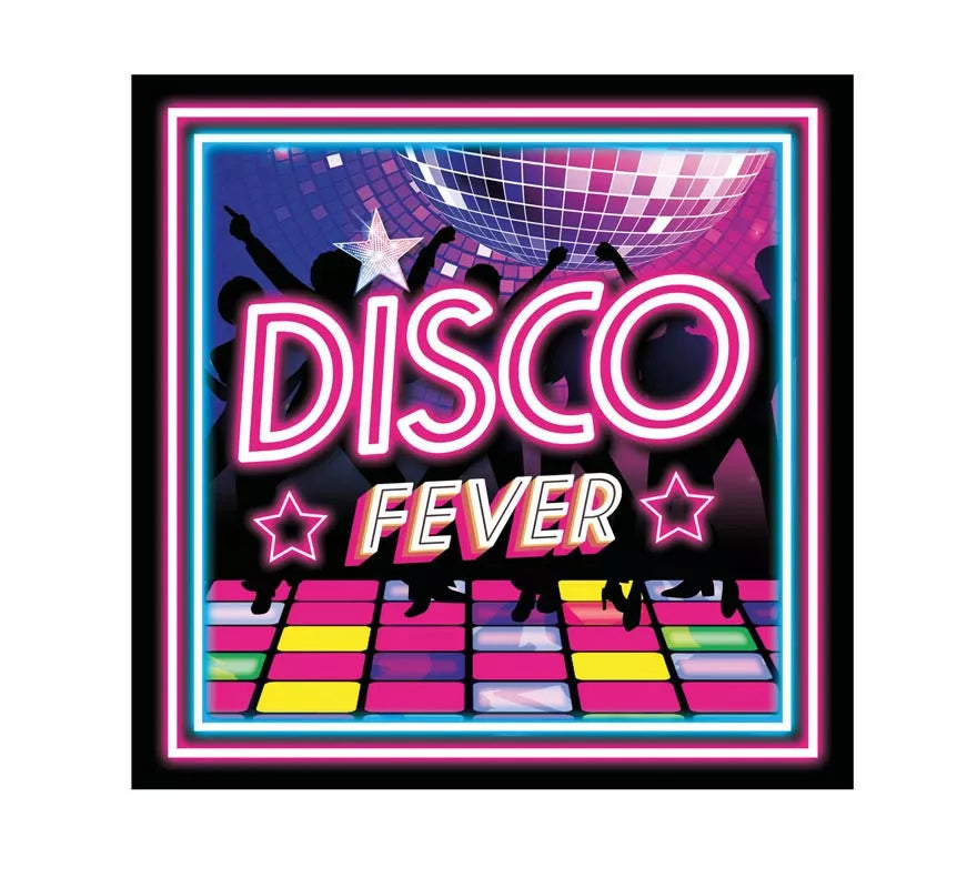 Translation missing: en.Pack de 12 Servilletas Disco Fever de 33x33 cm