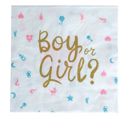 Pack de 12 Servilletas It's a Boy or it's a Girl