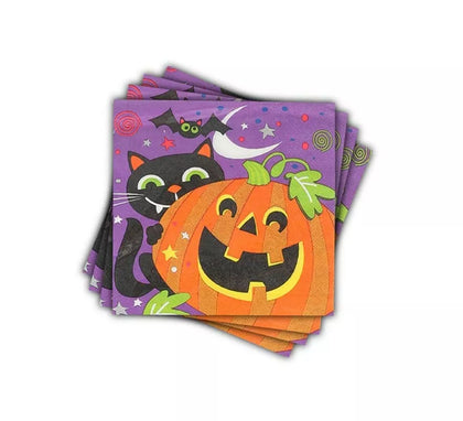 Pack de 12 Servilletas Noche de Halloween Print de 33x33 cm