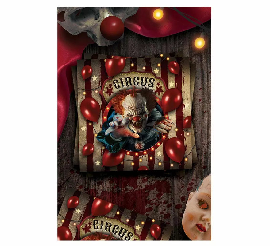 Pack de 12 Servilletas Payaso de 33X33 cm