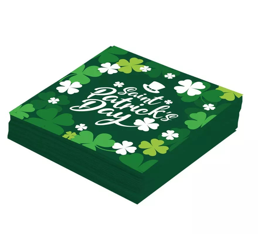 Pack de 12 Servilletas San Patricio de 33x33 cm