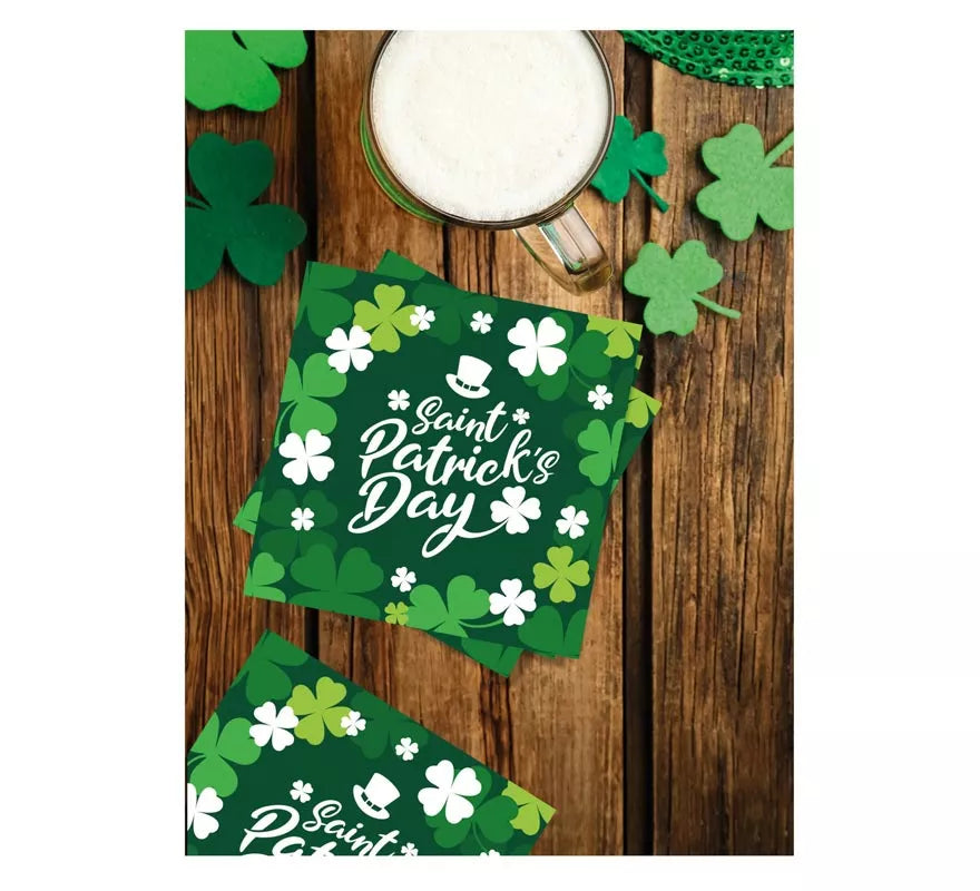 Pack de 12 Servilletas San Patricio de 33x33 cm