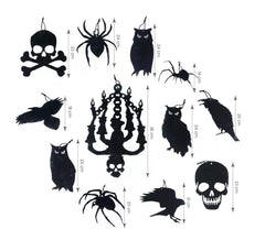 Pack of 12 Halloween decoration silhouettes