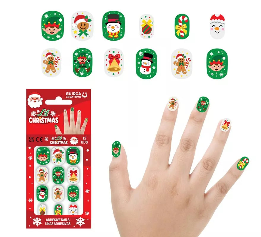 Translation missing: en.Pack de 12 Uñas Adhesivas de Elfos para niña