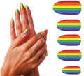 Pack de 12 Uñas Arcoíris con Pegamento