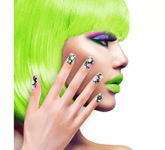 Pack of 12 Self-Adhesive Neon Ball Nails