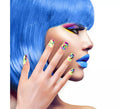 Pack de 12 Uñas Autoadhesivas de Mosaico neón