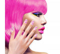 Pack de 12 Uñas Autoadhesivas de Rayas neón