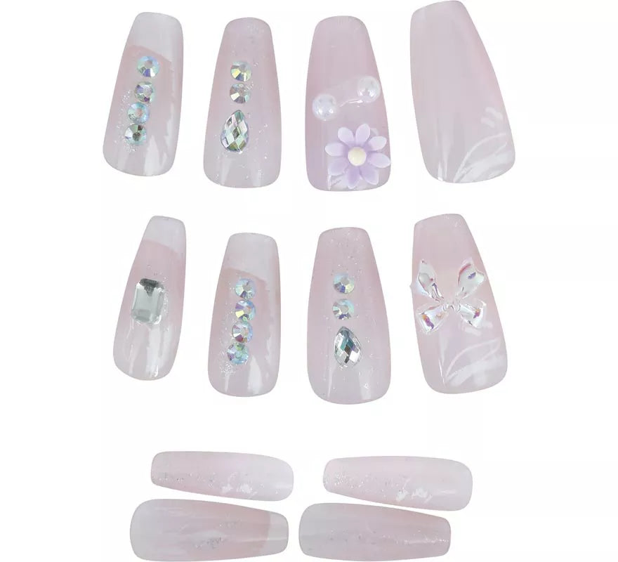 Translation missing: en.Pack de 12 Uñas con Pedrería para mujer