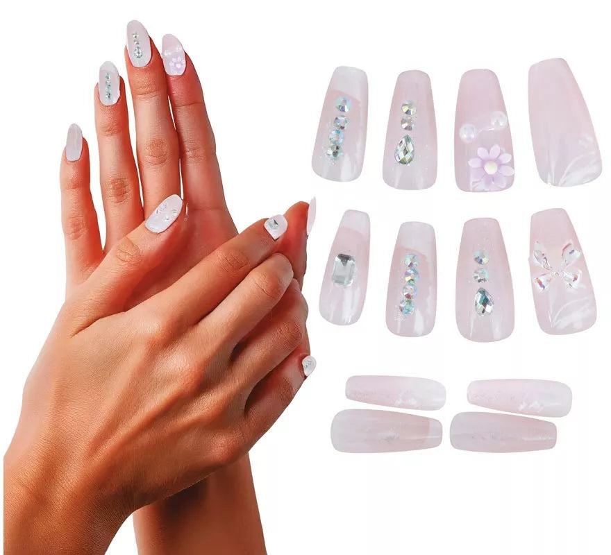 Translation missing: en.Pack de 12 Uñas con Pedrería para mujer