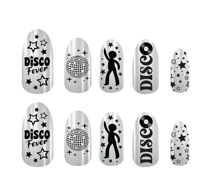 Pack de 12 Uñas Disco con Pegamento
