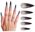 Pack de 12 Uñas largas Góticas