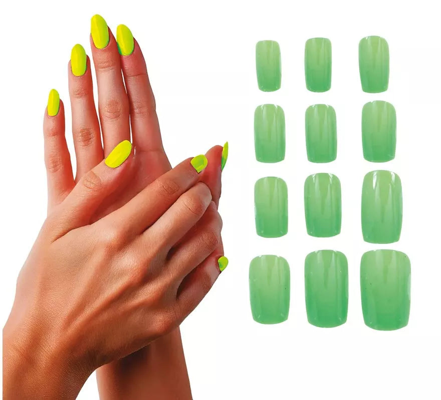 Pack de 12 Uñas Neón para mujer en varios colores