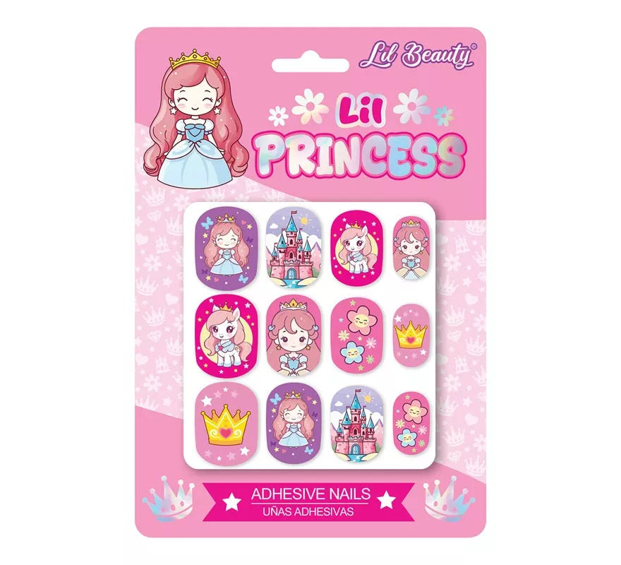 Pack de 12 Uñas Pequeña Princesa para niña
