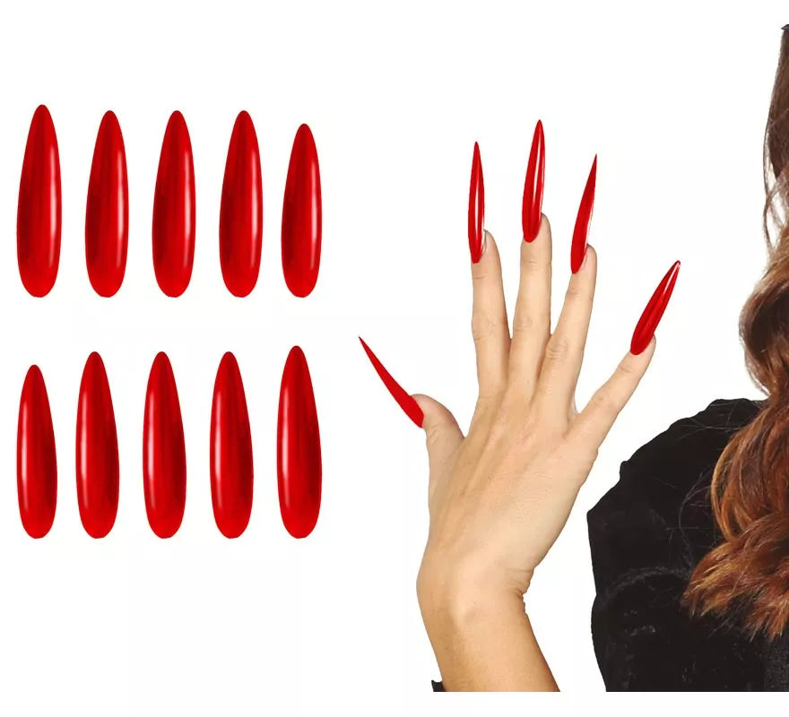 Translation missing: en.Pack de 12 Uñas rojas con adhesivo