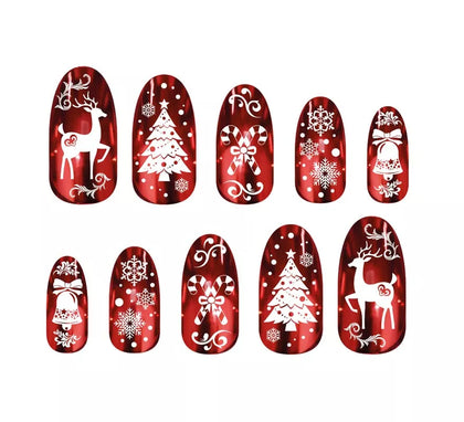 Pack de 12 Uñas rojas con glue