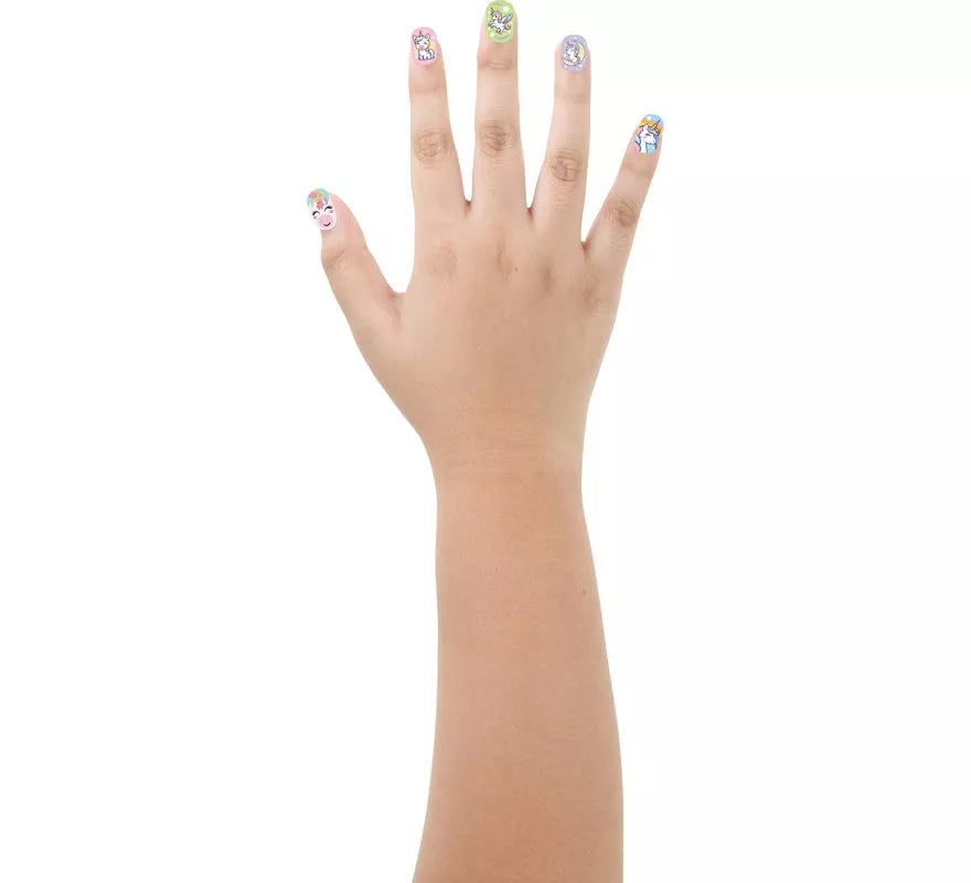 Pack de 12 Uñas Unicornios para niña